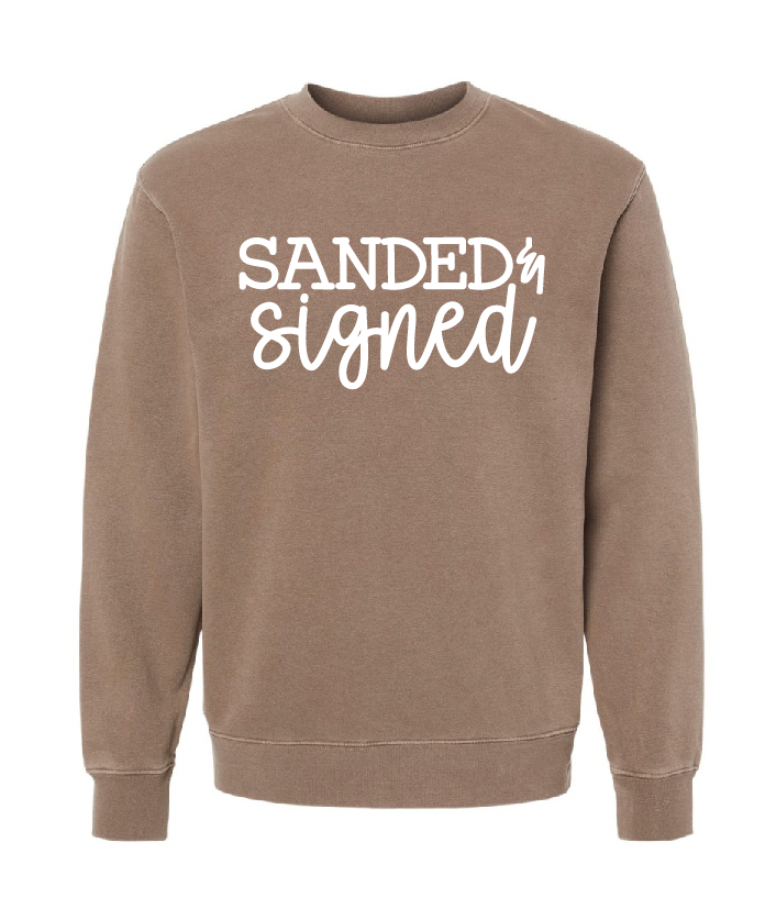 SANDED &amp; SIGNED CREW SWEATSHIRT