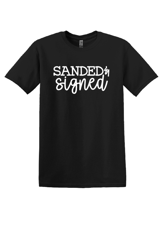 SANDED &amp; SIGNED TEE - BLACK