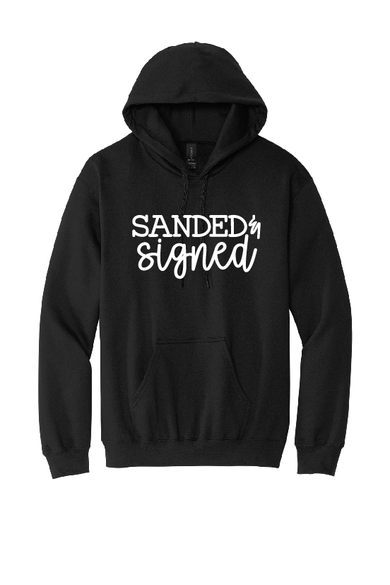 SANDED &amp; SIGNED HOODIE - BLACK