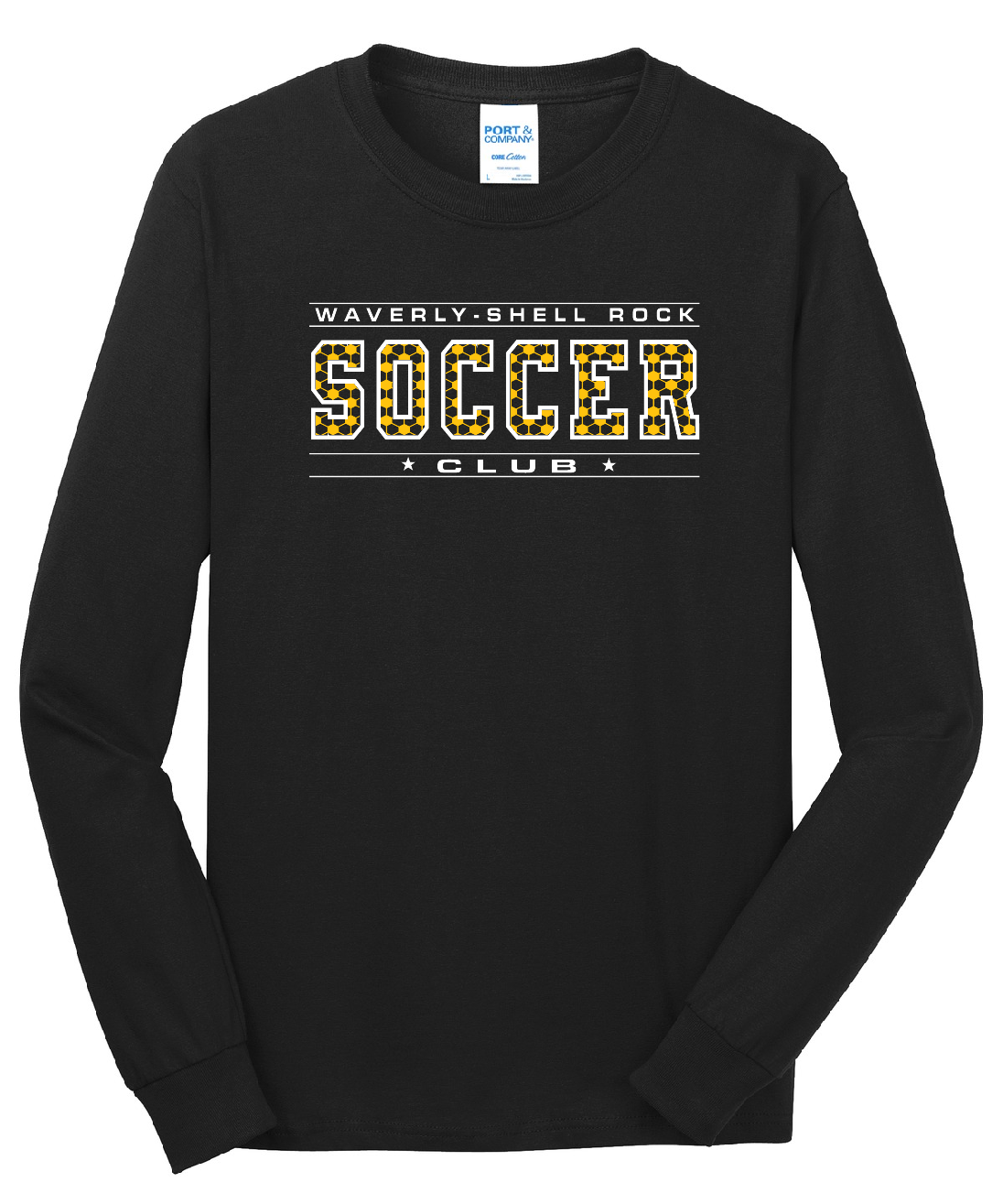 SOCCER BALLS LONG SLEEVE - **Youth Size**, COLOR: BLACK