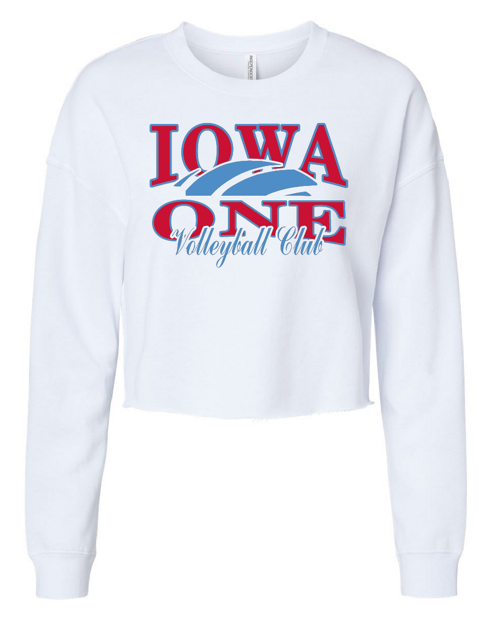 IOWA ONE BALL - Crop Crew Sweatshirt