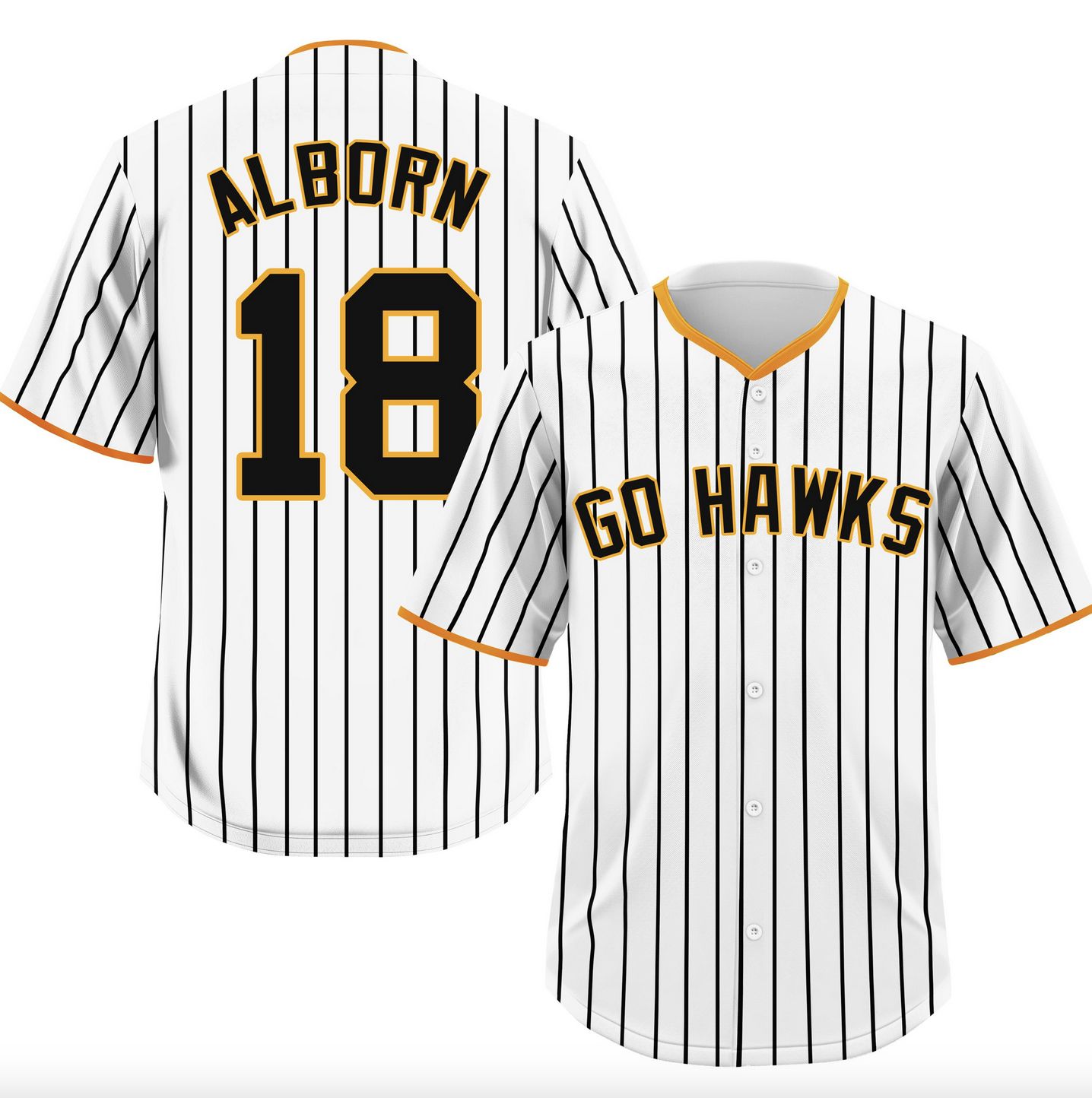 GO HAWK BASEBALL JERSEY