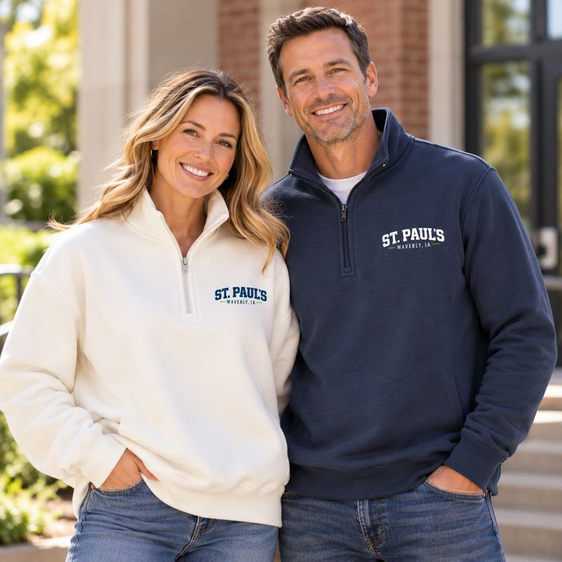 ST. PAUL'S EMBROIDERED 1/4 ZIP