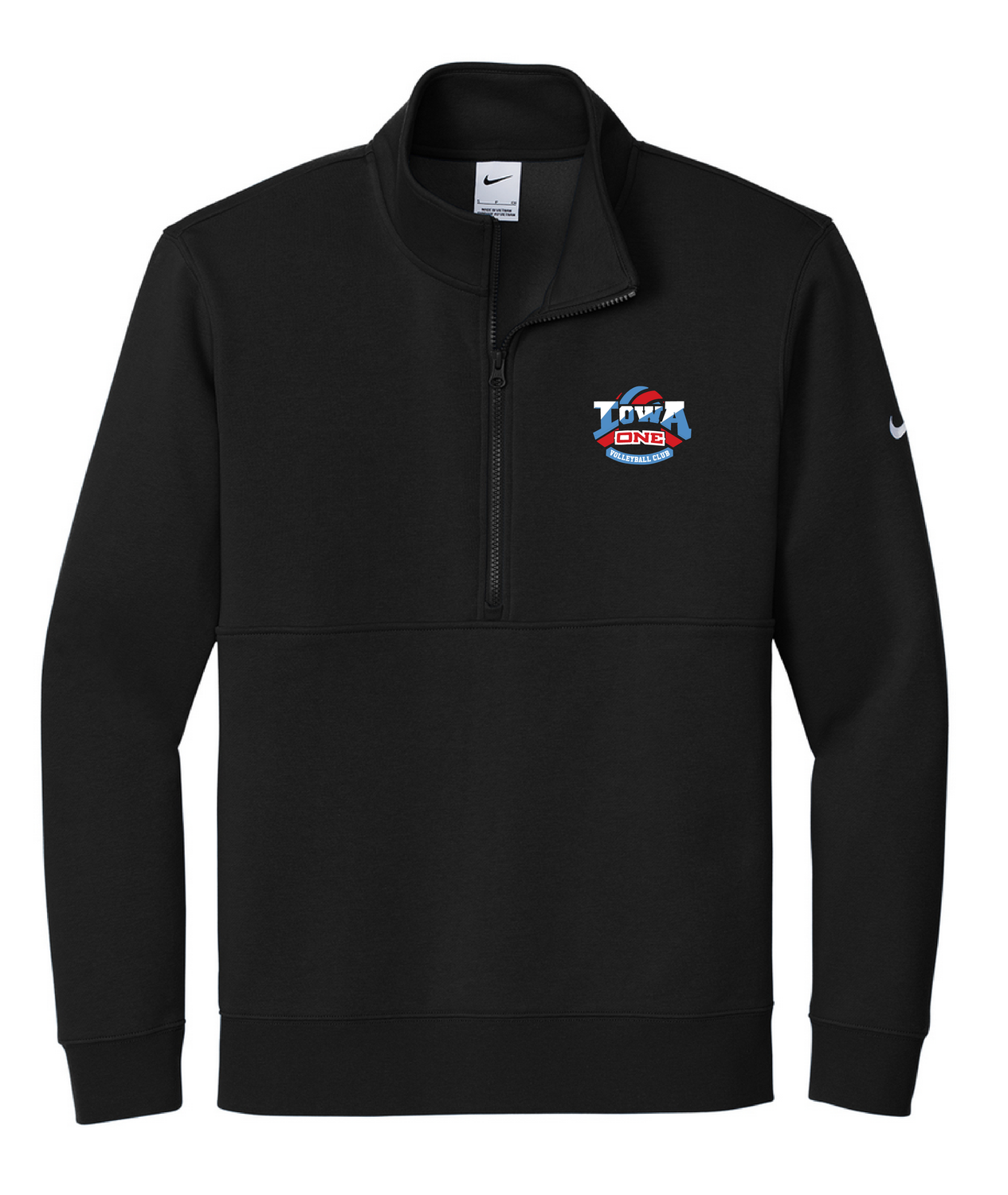 EMBROIDERED LOGO GEAR - Nike Club Fleece Sleeve Swoosh 1/2-Zip