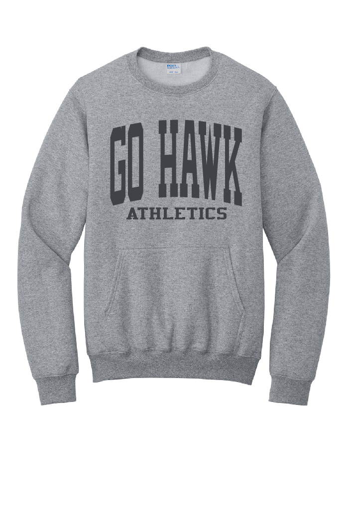 GO HAWK ATHLETICS CREW *POCKET* SWEATSHIRT