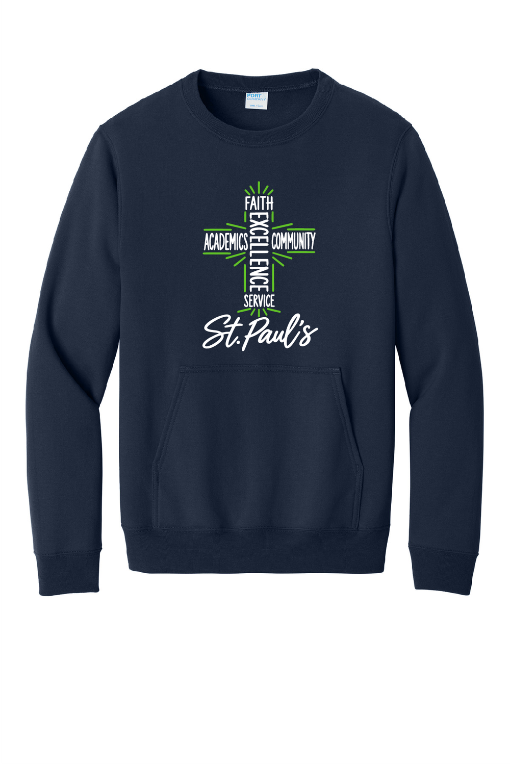 ST. PAUL'S CROSS DESIGN - Pocket Crew Sweatshirt