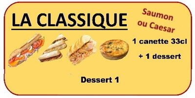 Menu La Classique Saumon/Caesar à 7,50€