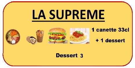 Menu La Suprême à 10€