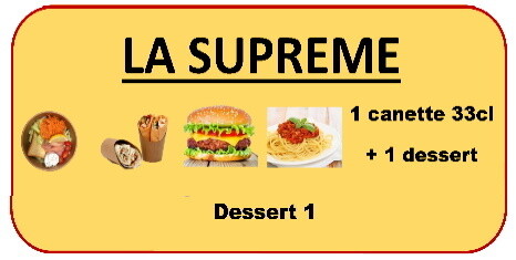 Menu La Suprême à 8€