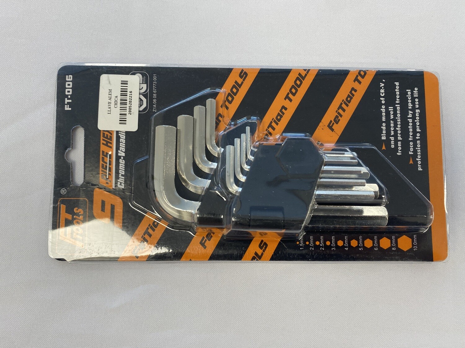 LLAVE ALLEN CHICA 9PCS