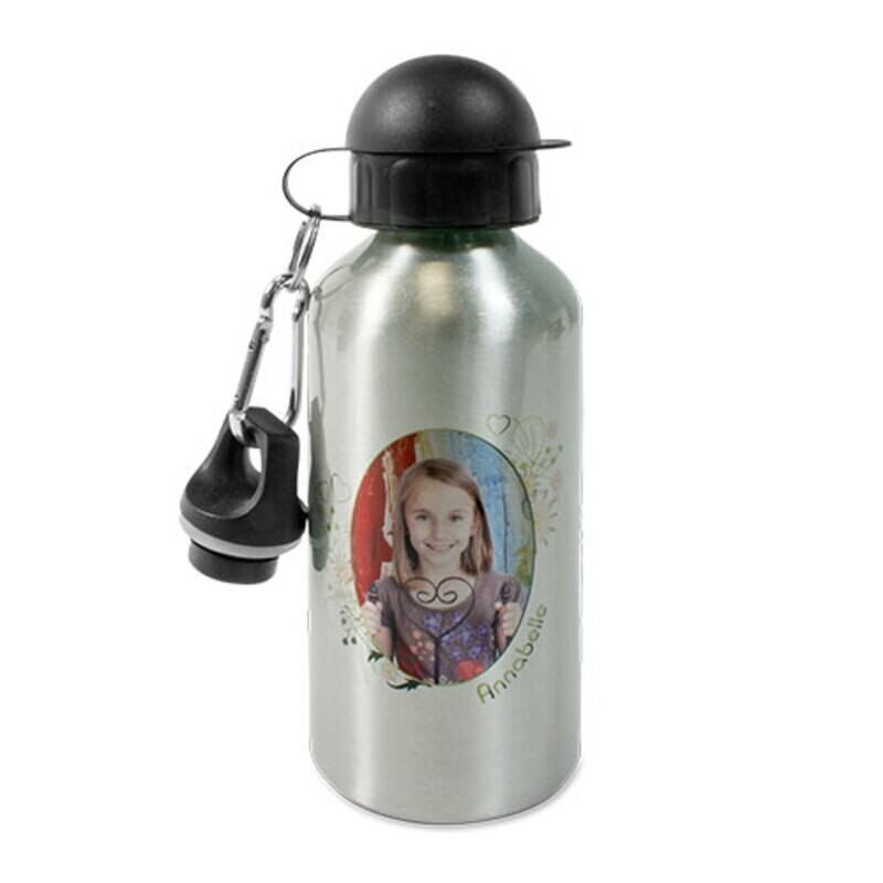 personalisierte Aluminium-Trinkflasche in verschiedenen Größen mit ihrem Wunschbild/Foto