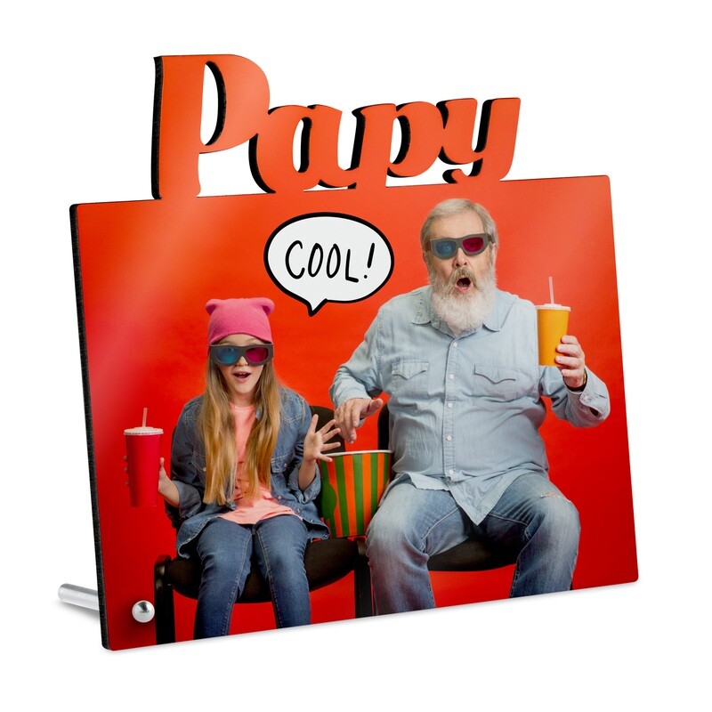 personalisierter Aufsteller Emo-Frame Papy, inkl. Metallstift, mit ihrem Wunschbild/Foto
