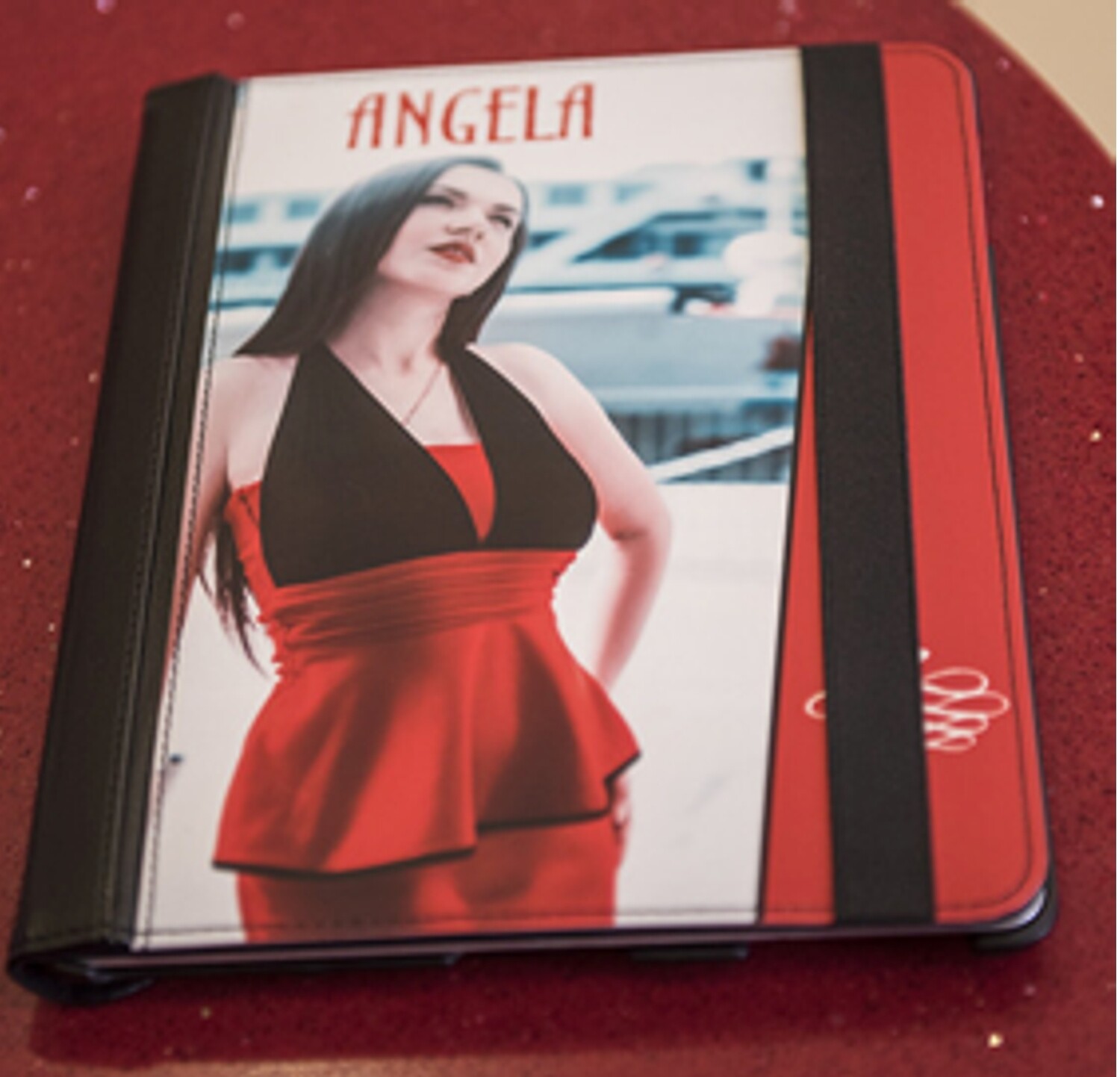 personalisierte Leather Klapphüllen für iPad 2, 3 & 4, iPad Air 2 aus hochwertigem Kunstleder mit ihrem Wunschmotiv/Logo