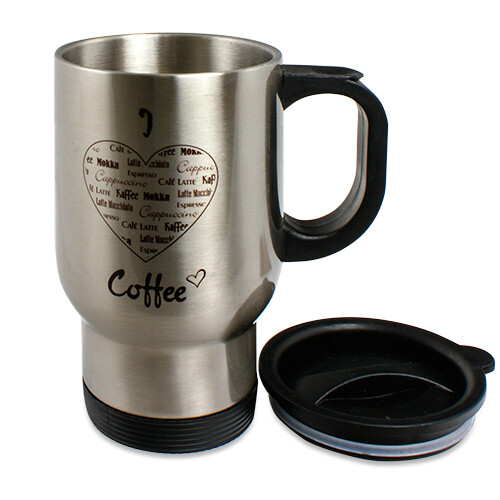 personalisierte Edelstahl-Thermobecher 390 ml mit ihrem Wunschbild bedruckt