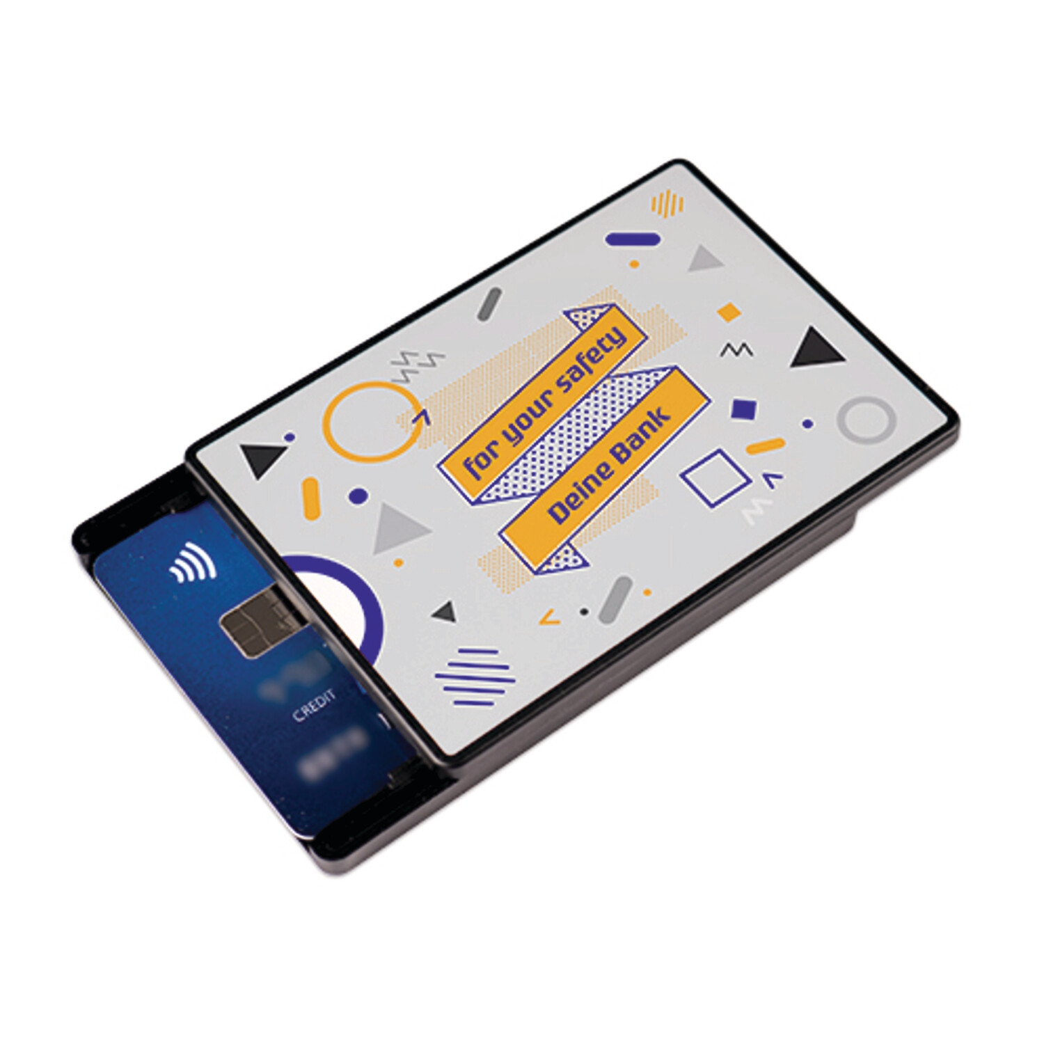 personalisierte Kartenhalter schwarz für 2/4/6 Karten mit ihrem Wunschbild bedruckt