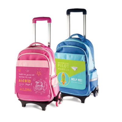 personalisierte Kinder-Trolley mit abnehmbarem Rucksack mit ihrem Wunschbild bedruckt