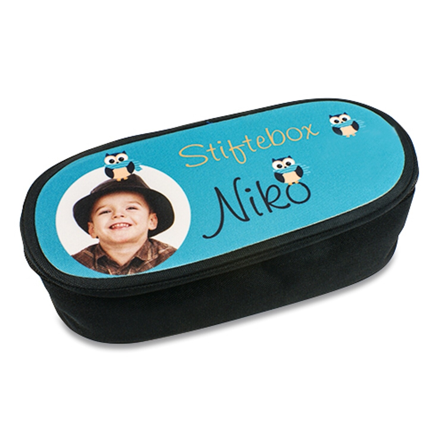 personalisierte Stifte Box mit persönlichen Bild/Text