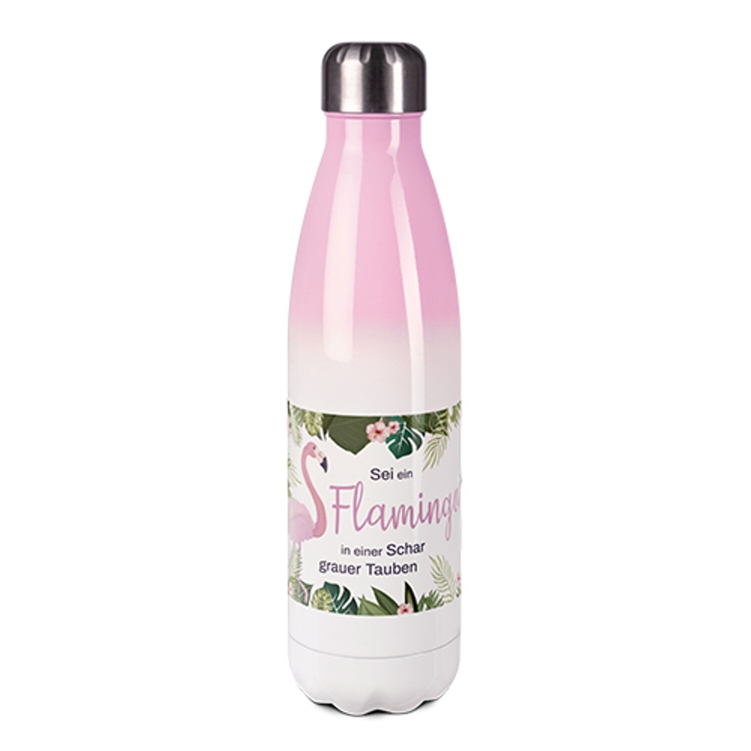 Edelstahl Thermoflasche zwei farbig 500ml mit personalisierten Wunschbild/Foto