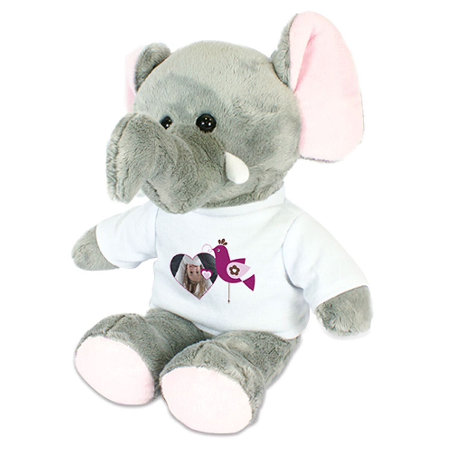 personalisiertes Plüschtier Elefant Jumbo mit ihrem Wunschbild/Foto