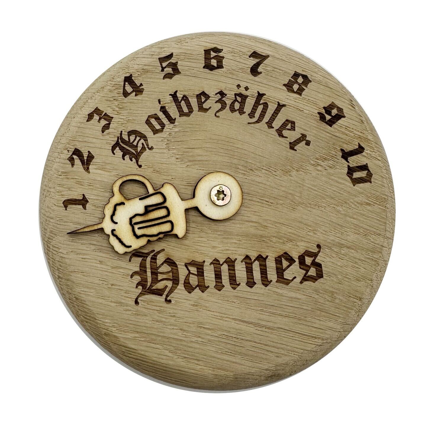 Bierglasdeckel aus Holz - Biergartendeckel aus Holz - Hoibe Zähler - Hoibezähler