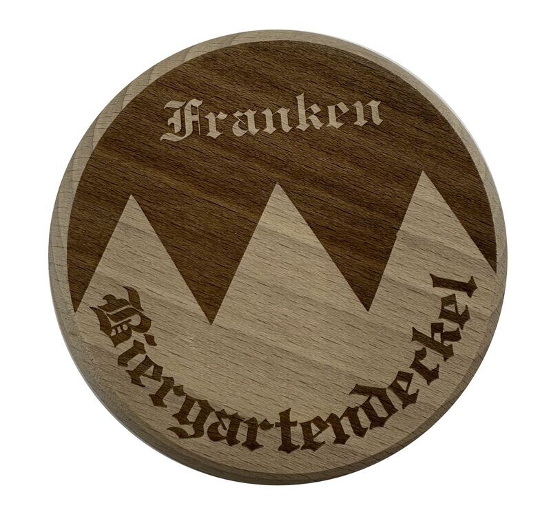 Bierglasdeckel aus Holz - Biergartendeckel aus Holz - Frankenrechen