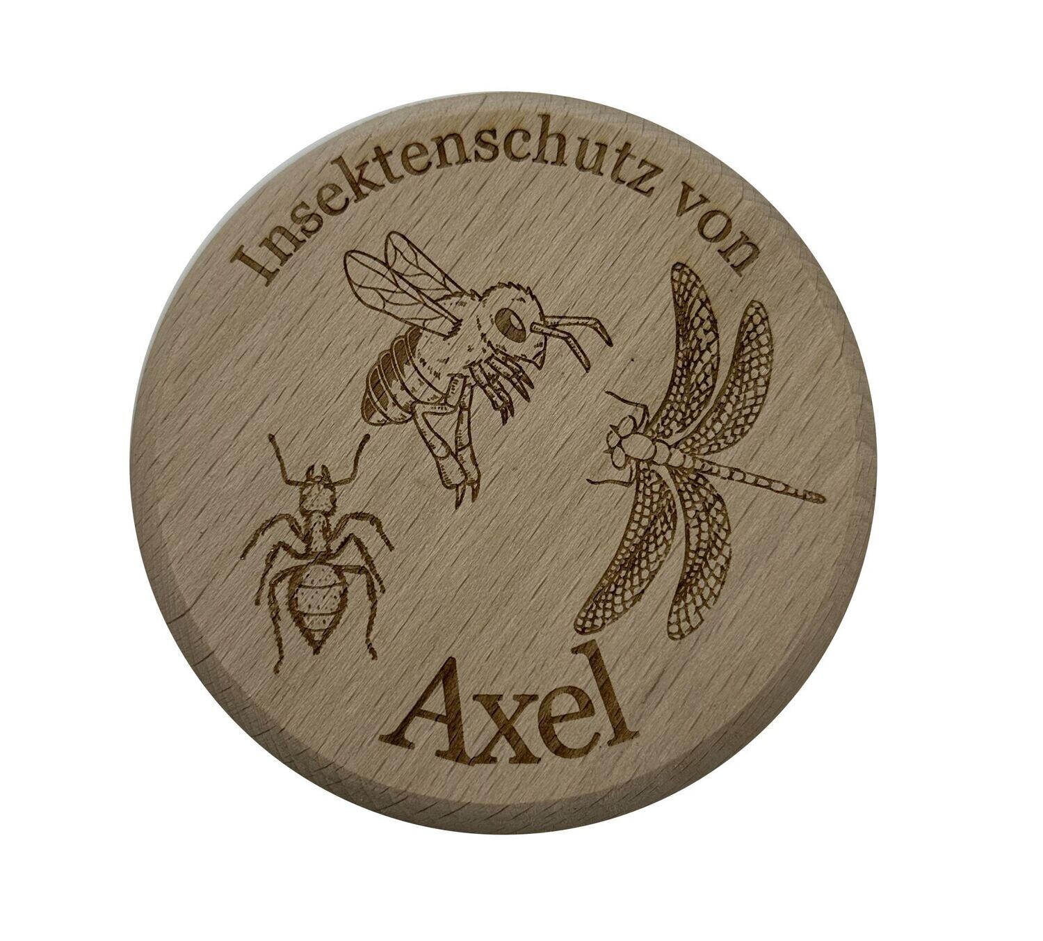 Bierglasdeckel aus Holz - Biergartendeckel aus Holz - Insektenschutz  - mit  und ohne Name