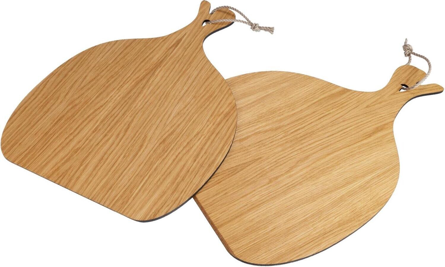 Pizza oder Flammkuchen Schieber Brett 45 x 32 x 0,5 cm aus FSC® Eiche geölt, mit Kordel