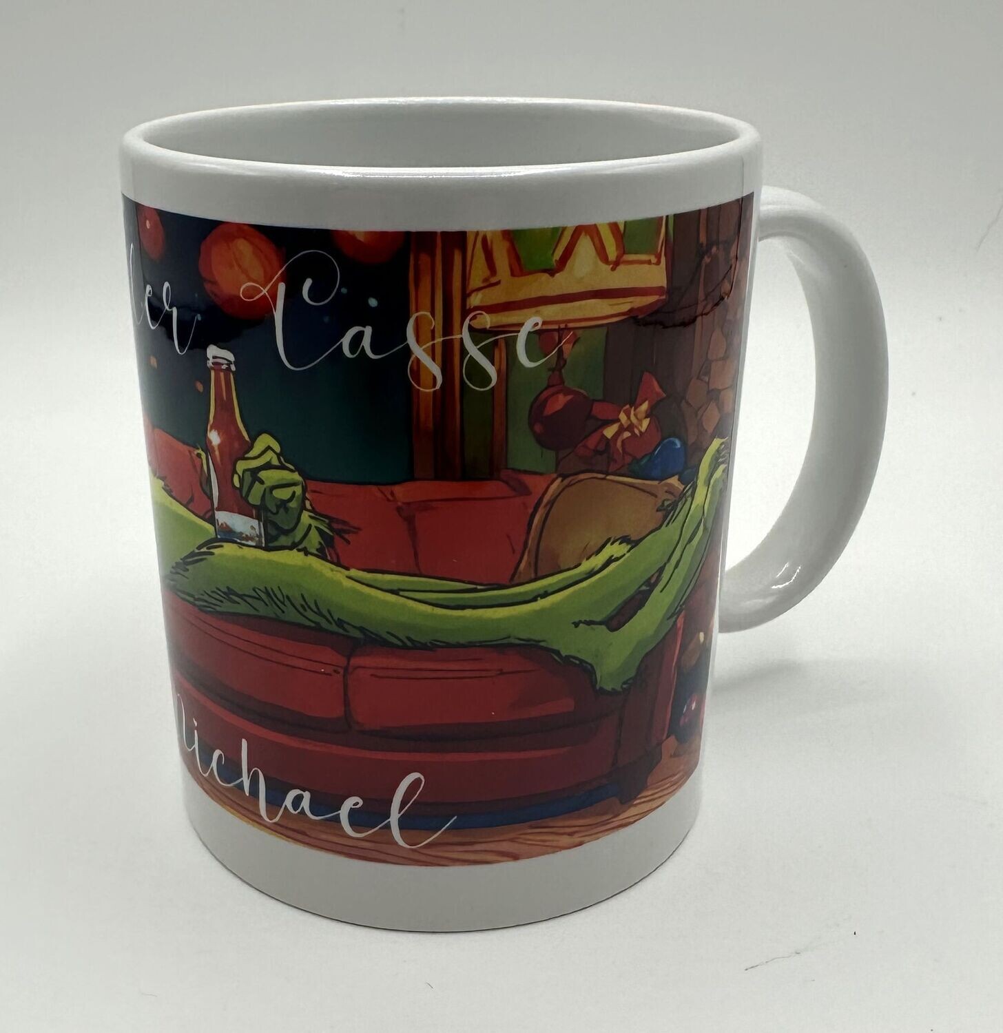 Grinch Tasse weiß mit Name