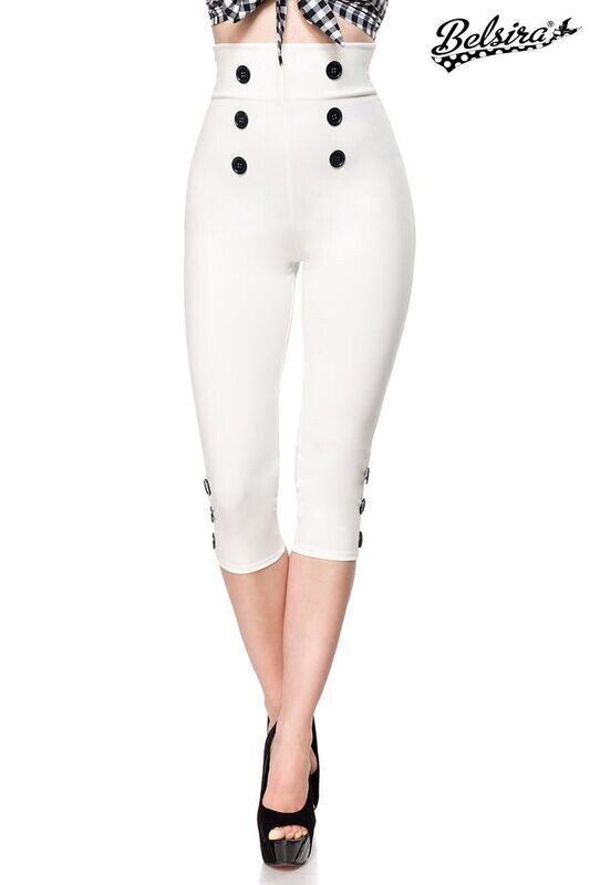 Caprihose Weiß