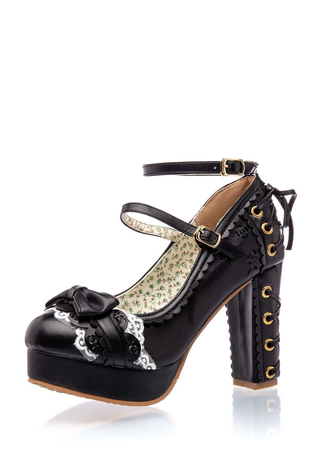 Retro Riemchen Pumps