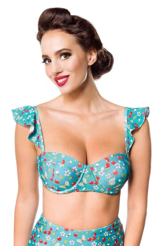 Vintage Bikinioberteil grün/weiß Vintage Bikinioberteil grün/weiß