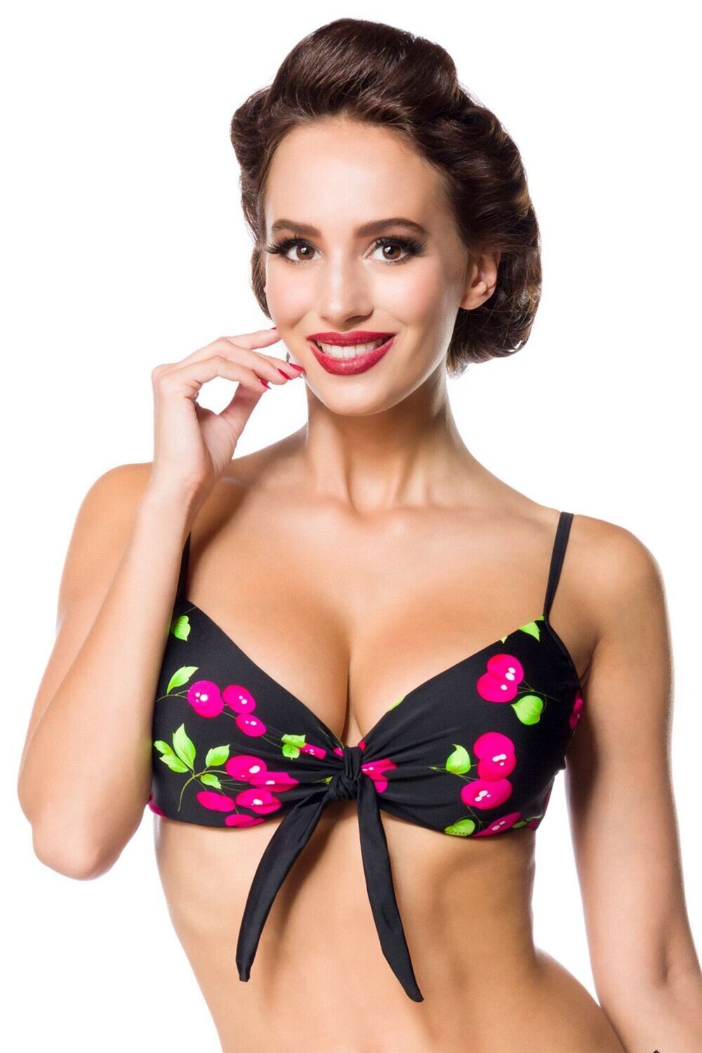 Vintage-Bikinihöschen blau/rot/weiß