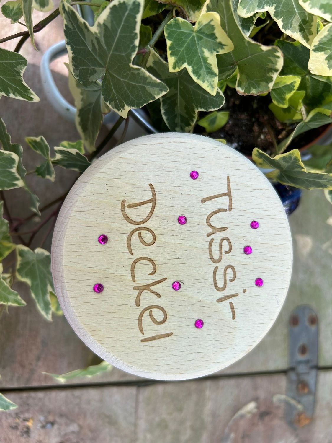 Bierglasdeckel aus Holz - Biergartendeckel aus Holz - Tussi Deckel