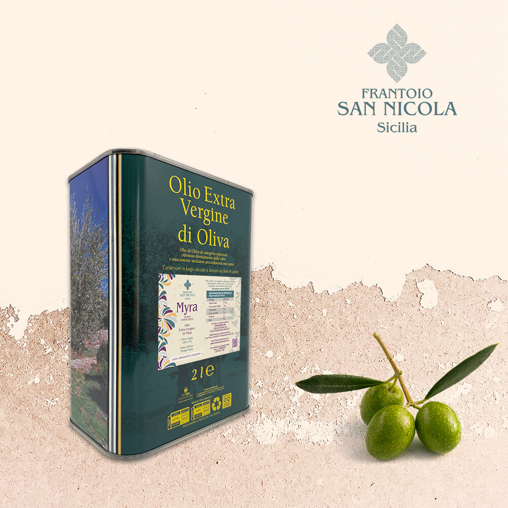 Latta da 2 L Olio extravergine di oliva Myra