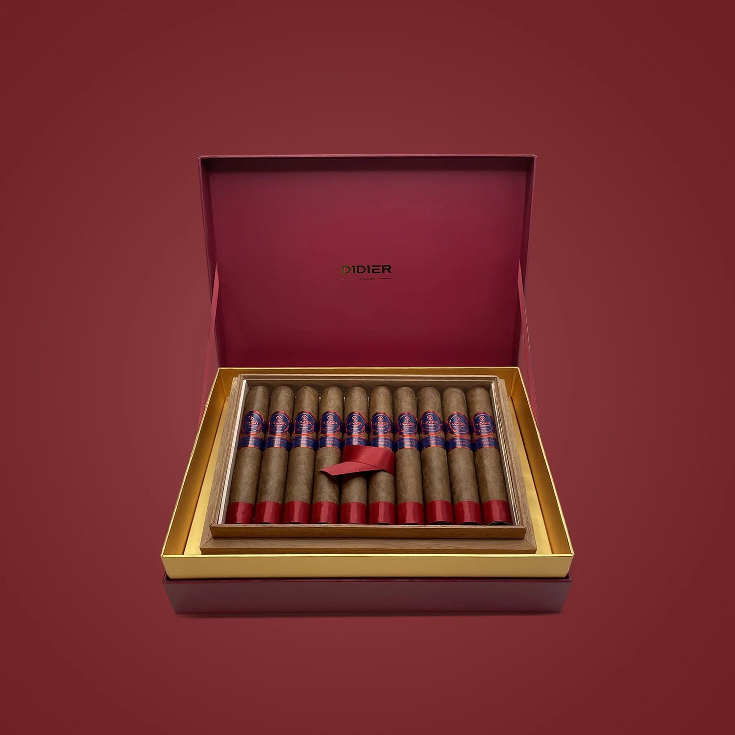 Didier - Joseph - Burgundy, Quantity: Box (10), Size: Gordo 5.5 X 58