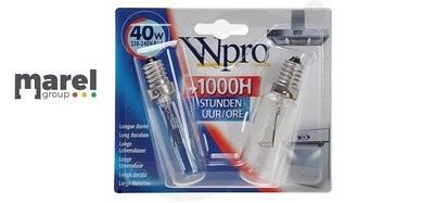 2 PZ Lampadina per Cappa Aspirante Lampada Trasparente Incandescenza E14 40 WATT