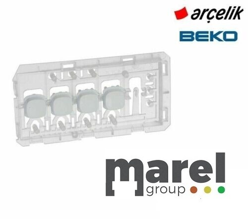 PULSANTIERA LAVATRICE BEKO ARCELIK 4 TASTI SUPPORTO MASCHERINA