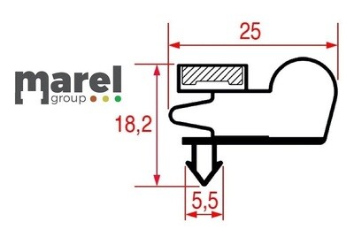 GUARNIZIONE AD INCASTRO 1550x655 mm