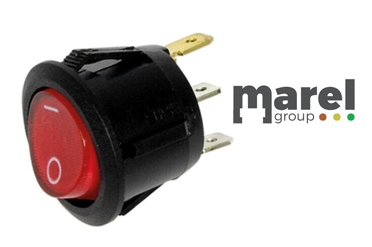 INTERRUTTORE LUMINOSO DIAM.20mm ROSSO
