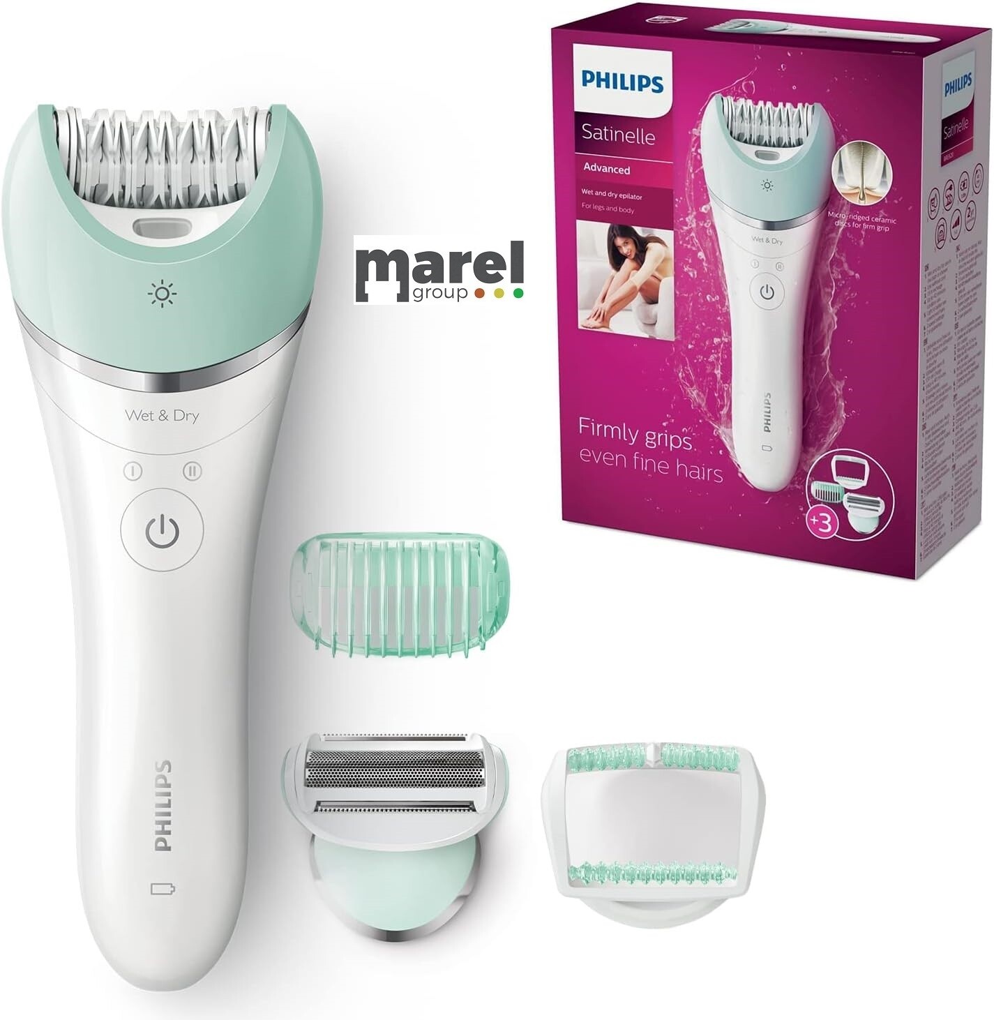 Philips BRE620/00 Satinelle Advanced Epilatore, 17 Dischi, 5.4 W, 15 V