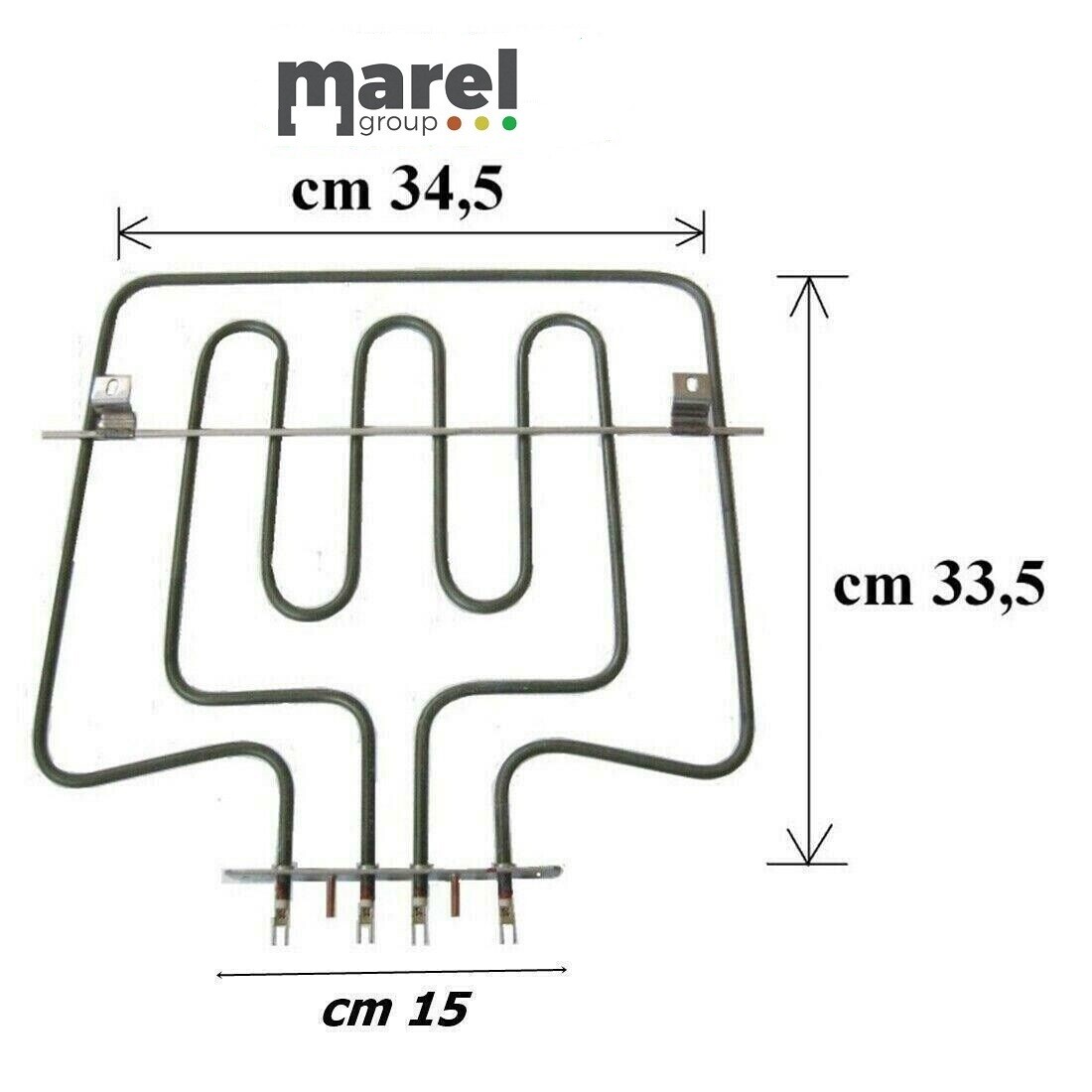 RESISTENZA FORNO REX ELECTROLUX ZANUSSI DOPPIA GRILL SUPERIORE 3570337018