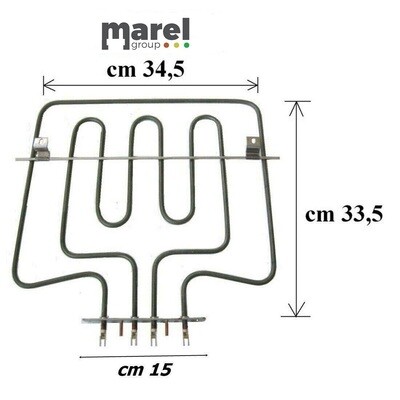 RESISTENZA FORNO REX ELECTROLUX ZANUSSI DOPPIA GRILL SUPERIORE 3570337018