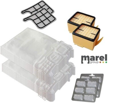 Kit 12 Sacchetti per aspirapolvere + 12 Profumi + 2 Filtro HEPA + 2 Filtro Motore Adatti per Vorwerk Folletto VK 135 136 - VK135, VK136 - FP 135 136 - FP135/136 - con Microfibra Speciale Kit 12 Sacchetti per aspirapolvere + 12 Profumi + 2 Filtro HEPA + 2 Filtro Motore Adatti per Vorwerk Folletto VK 135 136 - VK135, VK136 - FP 135 136 - FP135/136 - con Microfibra Speciale