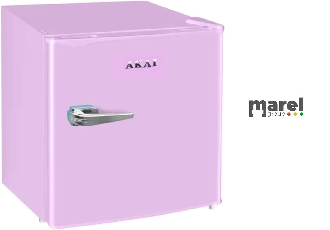 AKAI Mini Frigo Frigobar Minibar Retro 46 Lt Classe F Rosa Vintage