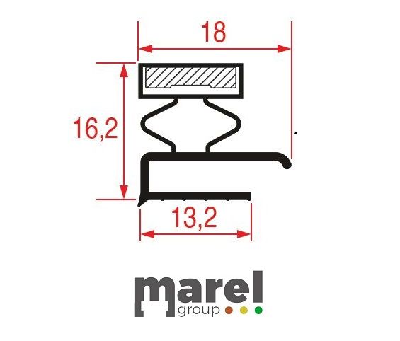 GUARNIZIONE MEZZO BORDO 620x350 mm 5029569
