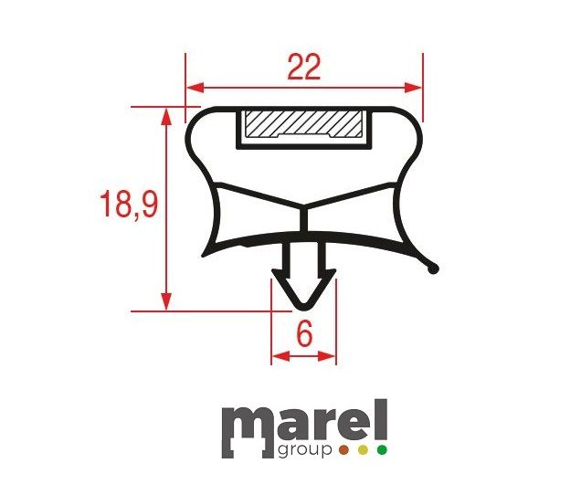 GUARNIZIONE AD INCASTRO 1480x640 mm 3186919