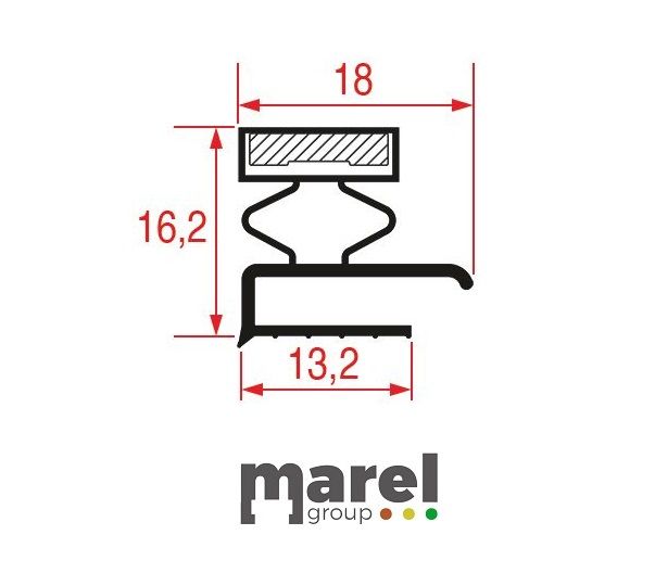 GUARNIZIONE MEZZO BORDO 1590x620 mm 5030286
