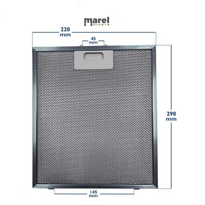 FILTRO METALLICO PER CAPPA AIRONE BARALDI 29 X 22 CM