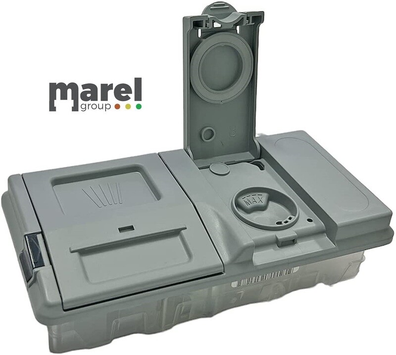 Elettrodosatore Distributore Detersivo Brillantante Lavastoviglie Compatibile Con Ariston Indesit Hotpoint, Dimensioni: 165x84x44 (mm),