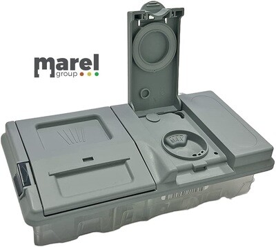 Elettrodosatore Distributore Detersivo Brillantante Lavastoviglie Compatibile Con Ariston Indesit Hotpoint, Dimensioni: 165x84x44 (mm),